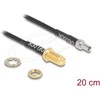 Delock Antennenkabel RP-SMA Buchse zum Einbau zu TS-9 Stecker RG-174 20 cm