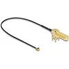 DELOCK Antennenkabel SMA 90 PCB Buchse zum Einbau zu I-PEX Inc. MHF I Stecker 1.13 25cm Gewindelnge 15mm
