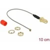 Delock Antennenkabel SMA (Buchse zum Einbau) > MHF (Stecker) (grau/auksinis, 10cm)