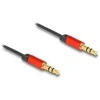 Delock Audio Aufrollkabel 3,5 mm 3 Pin Klinkenstecker zu Klinkenstecker 90 cm