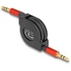 Delock Audio Aufrollkabel 3,5 mm 3 Pin Klinkenstecker zu Klinkenstecker 90 cm