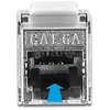Delock Cable RJ45 kištukas prie Keystone modulio RJ45 lizdo Cat.6A 3 m juodas