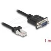 Delock CAN Bus Kabelis RJ45 Stecker zu D-Sub 9 Pin Stecker mit Muttern Cat.5e STP 1 m