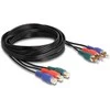 Delock Cinch RGB Verlängerungskabel 3 x Stecker zu 3 x Buchse 3 m