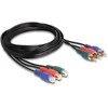 Delock Cinch RGB Verlängerungskabel 3 x Stecker zu 3 x Buchse 1 m