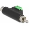 Delock Cinch Stecker und Cinch Buchse zu 2 Pin Terminalblock Adapteris