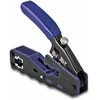Delock Crimp-Zange für 8P/ RJ45 Modularstecker (juodas/blau, mit Klinge und Abisolierer (Easy-Connect))