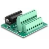 Delock D-Sub 15 Pin Buchse zu 16 Pin Terminalblock für Hutschiene