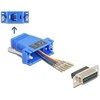 Delock D-Sub 15 Pin Buchse zu RJ12 Buchse Montagesatz blau
