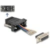 Delock D-Sub 15 Pin Buchse zu RJ12 Buchse Montagesatz juodas