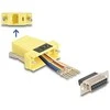 Delock D-Sub 15 Pin Buchse zu RJ45 Buchse Montagesatz gelb