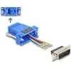 Delock D-Sub 15 Pin Stecker zu RJ12 Buchse Montagesatz blau
