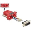 Delock D-Sub 15 Pin Stecker zu RJ12 Buchse Montagesatz raudona