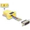 Delock D-Sub 15 Pin Stecker zu RJ12 Buchse Montagesatz gelb