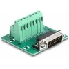 Delock D-Sub 15 Pin Stecker zu Terminalblock für Hutschiene