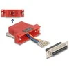 Delock D-Sub 25 Pin Buchse zu RJ12 Buchse Montagesatz raudona