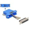 Delock D-Sub 25 Pin Buchse zu RJ12 Buchse Montagesatz blau