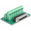 Delock D-Sub 25 Pin Buchse zu Terminalblock für Hutschiene