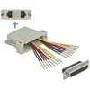 Delock D-Sub 25 Pin Crimp Buchse zu 2 x RJ45 Buchse mit Montagesatz beige