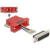 Delock D-Sub 25 Pin Stecker zu RJ12 Buchse Montagesatz raudona