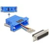 Delock D-Sub 25 Pin Stecker zu RJ12 Buchse Montagesatz blau