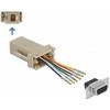 Delock D-Sub 9 Pin Buchse zu RJ12 6P/6C Buchse Montagesatz