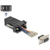 Delock D-Sub 9 Pin Buchse zu RJ12 Buchse Montagesatz juodas