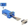 Delock D-Sub 9 Pin Buchse zu RJ12 Buchse Montagesatz blau