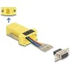 Delock D-Sub 9 Pin Buchse zu RJ12 Buchse Montagesatz gelb
