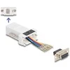 Delock D-Sub 9 Pin Buchse zu RJ12 Buchse Montagesatz baltas