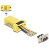 Delock D-Sub 9 Pin Buchse zu RJ45 Buchse Montagesatz gelb