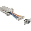 Delock D-Sub 9 Pin Buchse zu RJ50 Buchse Montagesatz grau
