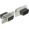 Delock D-Sub 9 Pin Buchse zu RJ50 Buchse Montagesatz grau