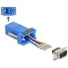 Delock D-Sub 9 Pin Stecker zu RJ12 Buchse Montagesatz blau