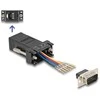 Delock D-Sub 9 Pin Stecker zu RJ12 Buchse Montagesatz juodas