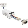 Delock D-Sub 9 Pin Stecker zu RJ12 Buchse Montagesatz baltas