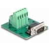 Delock D-Sub 9 Pin Stecker zu Terminalblock für Hutschiene