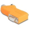 Delock D-Sub 9 Stecker und Buchse zu M12 Stecker und Buchse A-kodiert 5 pin CAN Bus Verteiler 35° oranžinis