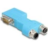 Delock D-Sub 9 Stecker und Buchse zu M12 Stecker und Buchse A-kodiert 5 pin CAN Bus Verteiler 90° blau