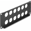 Delock D-Typ 10? Patchpanel 12 Port 2 HE juodas