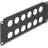 Delock D-Typ 10? Patchpanel 12 Port 2 HE juodas