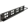 Delock D-Typ 19? Patchpanel mit 4 D-Typ Platten 86 x 86 mm und 4 Ports 2 HE juodas