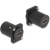 Delock D-Typ Modul HDMI 8K 60Hz Buchse zu Buchse mit Schrauben juodas