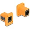 Delock D-Typ Modul RJ45 Buchse zu Buchse oranžinis
