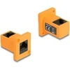 Delock D-Typ Modul RJ45 Buchse zu Buchse 90° gewinkelt oranžinis
