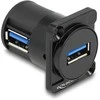 Delock D-Typ Modul USB 2.0 Typ-A Buchse zu Buchse 90° gewinkelt
