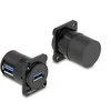 Delock D-Typ Modul USB 5 Gbps Typ-A Buchse zu Buchse 90° gewinkelt