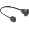 Delock D-Typ RJ10 Kabelis Buchse zu Buchse juodas 30 cm