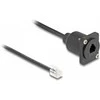 Delock D-Typ RJ10 Kabelis Stecker zu Buchse juodas 30 cm