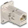 Delock D-Typ RJ45 Einbaubuchse / Kupplung Cat.6A STP Metall